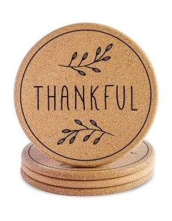 Budget ✨ Life Tree Cork Trivets 4 Pack - 18.5cm ✨