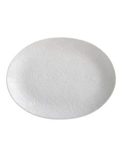 Best deal ❤️ Maxwell & Williams Dune Oval Platter 36x27cm White Gift Boxed 👏