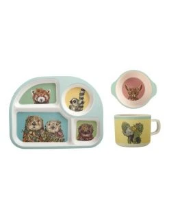 Buy 🥰 Maxwell & Williams Marini Ferlazzo Wild Planet Children's Bamboo 3pc Dinner Set Boxed ✨