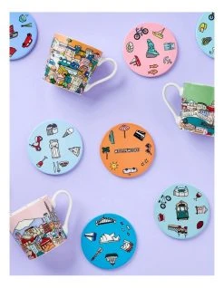 Cheapest 🔔 Maxwell & Williams Megan McKean Cities Ceramic Round Coaster 10.5cm Venice 🎉 -Savor Home Store 850082500 2 720x928