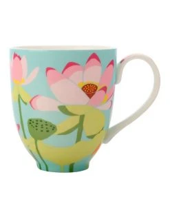 New ⭐ Maxwell & Williams Royal Botanic Gardens Lotus Mug 350ML Mint Gift Boxed ⭐