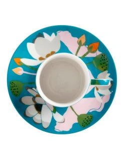 Best Pirce 🔥 Maxwell & Williams Royal Botanic Gardens Lotus Demi Cup & Saucer 100ML Aqua Gift Boxed ✨ -Savor Home Store 850088980 2 720x928