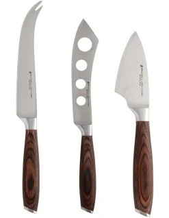 Budget 🎁 Maxwell & Williams Stanton Cheese Knife Set 3pc Wood Boxed 🎁