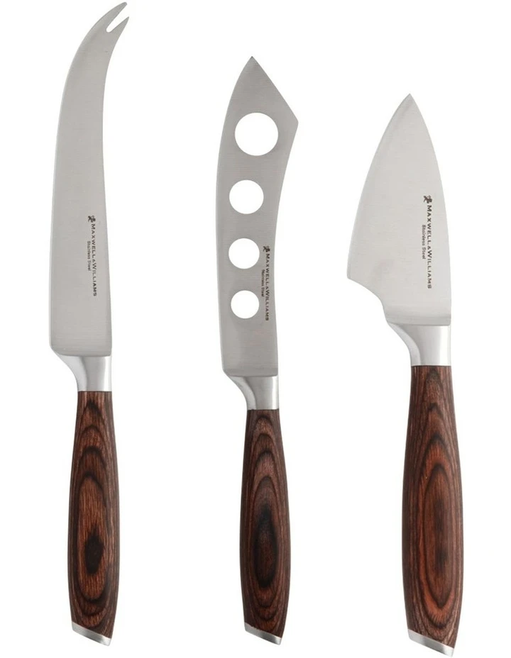 Budget 🎁 Maxwell & Williams Stanton Cheese Knife Set 3pc Wood Boxed 🎁 1 Budget 🎁 Maxwell & Williams Stanton Cheese Knife Set 3pc Wood Boxed 🎁