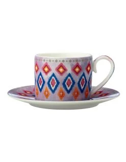 Wholesale 🎁 Maxwell & Williams Teas & C's Zanzibar Demi Cup & Saucer 100ML Set Of 2 Gift Boxed ✨