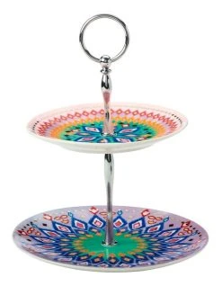 Flash Sale ⭐ Maxwell & Williams Teas & C's Zanzibar 2 Tiered Cake Stand Gift Boxed ✔️