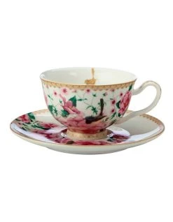 Wholesale 👍 Maxwell & Williams Teas & C's Silk Road Footed Cup & Saucer 200ML White Gift Boxed ✨