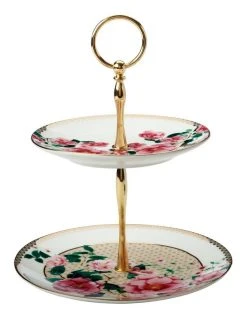 Wholesale 🤩 Maxwell & Williams Teas & C's Silk Road 2 Tiered Cake Stand White Gift Boxed 🧨