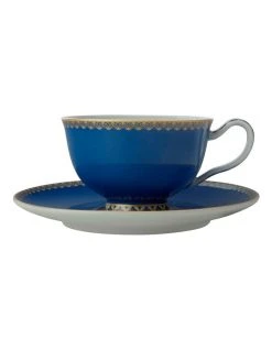 Discount β Maxwell & Williams Teas & C's Classic Footed Cup & Saucer 200ML Blue Gift Boxed β¨