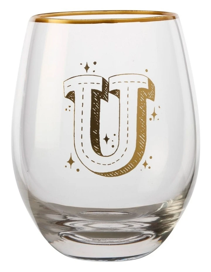 Cheap ✨ Maxwell & Williams The Letterettes Stemless Glass 500ML "U" Boxed 🔔 1 Cheap ✨ Maxwell & Williams The Letterettes Stemless Glass 500ML "U" Boxed 🔔
