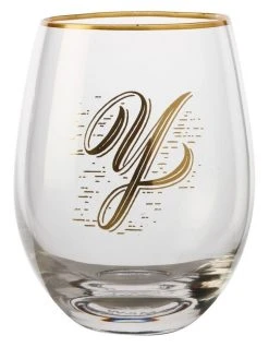 Wholesale ⌛ Maxwell & Williams The Letterettes Stemless Glass 500ML "Y" Boxed ⭐