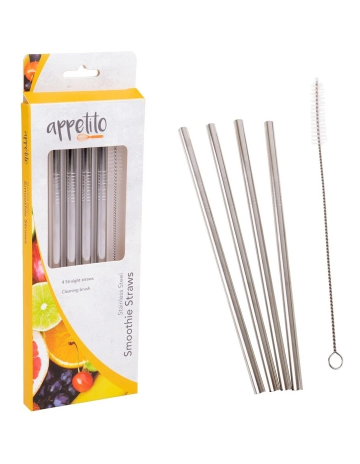 Best reviews of 👏 Appetito Stainless Steel Straight Smoothie Straws Set 4 With Brush ⌛ 2 Best reviews of 👏 Appetito Stainless Steel Straight Smoothie Straws Set 4 With Brush ⌛ - Image 2