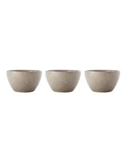 Hot Sale ๐ Maxwell & Williams Dune Set Of 3 Bowls Taupe Gift Boxed ๐