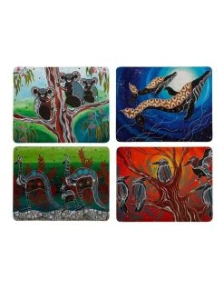 Coupon 🔔 Maxwell & Williams Melanie Hava Journeys Cork Back Placemat Set Of 4 Assorted Boxed 😉