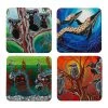 Brand new ⌛ Maxwell & Williams Melanie Hava Journeys Cork Back Coaster Set Of 4 Assorted Boxed ⌛