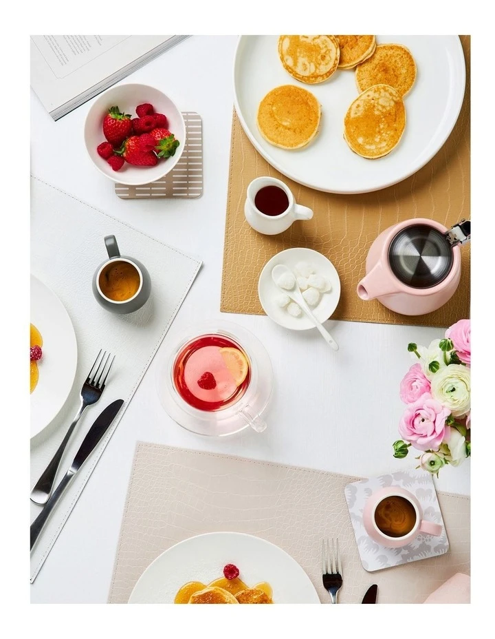 Promo ✔️ Maxwell & Williams Table Accents Leather Look Cowhide Placemat 43x30cm Ivory ⌛ 2 Promo ✔️ Maxwell & Williams Table Accents Leather Look Cowhide Placemat 43x30cm Ivory ⌛ - Image 2