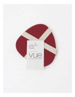 Budget ⭐ Vue Leather Look Coaster Wine 👍 -Savor Home Store 864790750 3 720x928