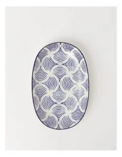 Cheapest ⭐ Vue Akane 23.5cm Oval Plate in Blue ❤️
