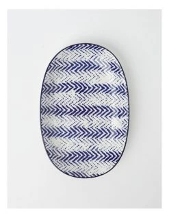 Discount 🔥 Vue Hana 23.5cm Oval Plate in Blue ⭐