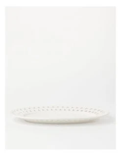 New ✔️ Heritage Lace Carved 30.5cm Oval Platter in White ⭐ -Savor Home Store 866024830 2 720x928