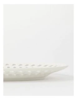 New ✔️ Heritage Lace Carved 30.5cm Oval Platter in White ⭐ -Savor Home Store 866024830 4 720x928