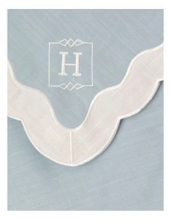 Cheapest ✨ Heritage Florence Scalloped Edge Tablecloth in Duck Egg Blue 😀 -Savor Home Store 866998810 3 720x928