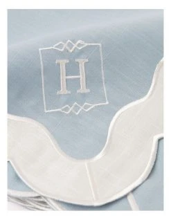 Cheapest ✨ Heritage Florence Scalloped Edge Tablecloth in Duck Egg Blue 😀 -Savor Home Store 866998810 4 720x928