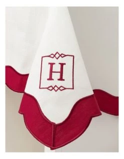 Discount ✔️ Heritage Florence Scalloped Edge Tablecloth in Red and White ✔️ -Savor Home Store 866999170 2 720x928