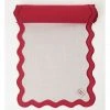 Best reviews of ⌛ Heritage Florence Scalloped Edge Table Runner in Red and White 😍