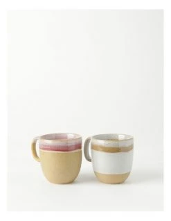 Promo ⭐ Australian House & Garden Esperance Wiped Edge Mug Bullet Set of 2 ⭐