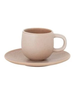 Cheapest 😉 Salt&Pepper Hue Espresso Cup & Saucer 85ml/12cm Set Of 6 Toffee ⌛