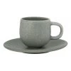 Best Sale ✔️ Salt&Pepper Hue Espresso Cup & Saucer 85ml/12cm Set Of 6 Leaf 🎁