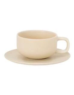 Buy 🎉 Salt&Pepper Hue Teacup & Saucer Butter 200ml/15.5cm Set Of 6 ✨