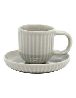 Best Pirce 💯 Salt&Pepper Amana Espresso Cup & Saucer 95ml/11cm Cloud ✔️