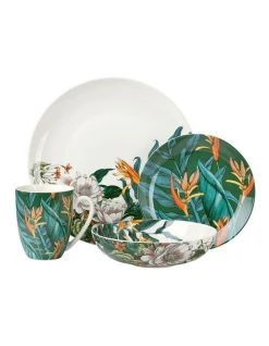 Best Sale 😀 Maxwell & Williams The Blck Pen Night Garden Coupe Dinner Set 16pc Foliage Gift Boxed 🎉